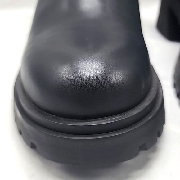 🚨NEW🚨STEVE MADDEN🚨 HOLLEY BLACK ANKLE CHUNKY CHELSEA BOOT LADIES 12 NWOB - Picture 6 of 16